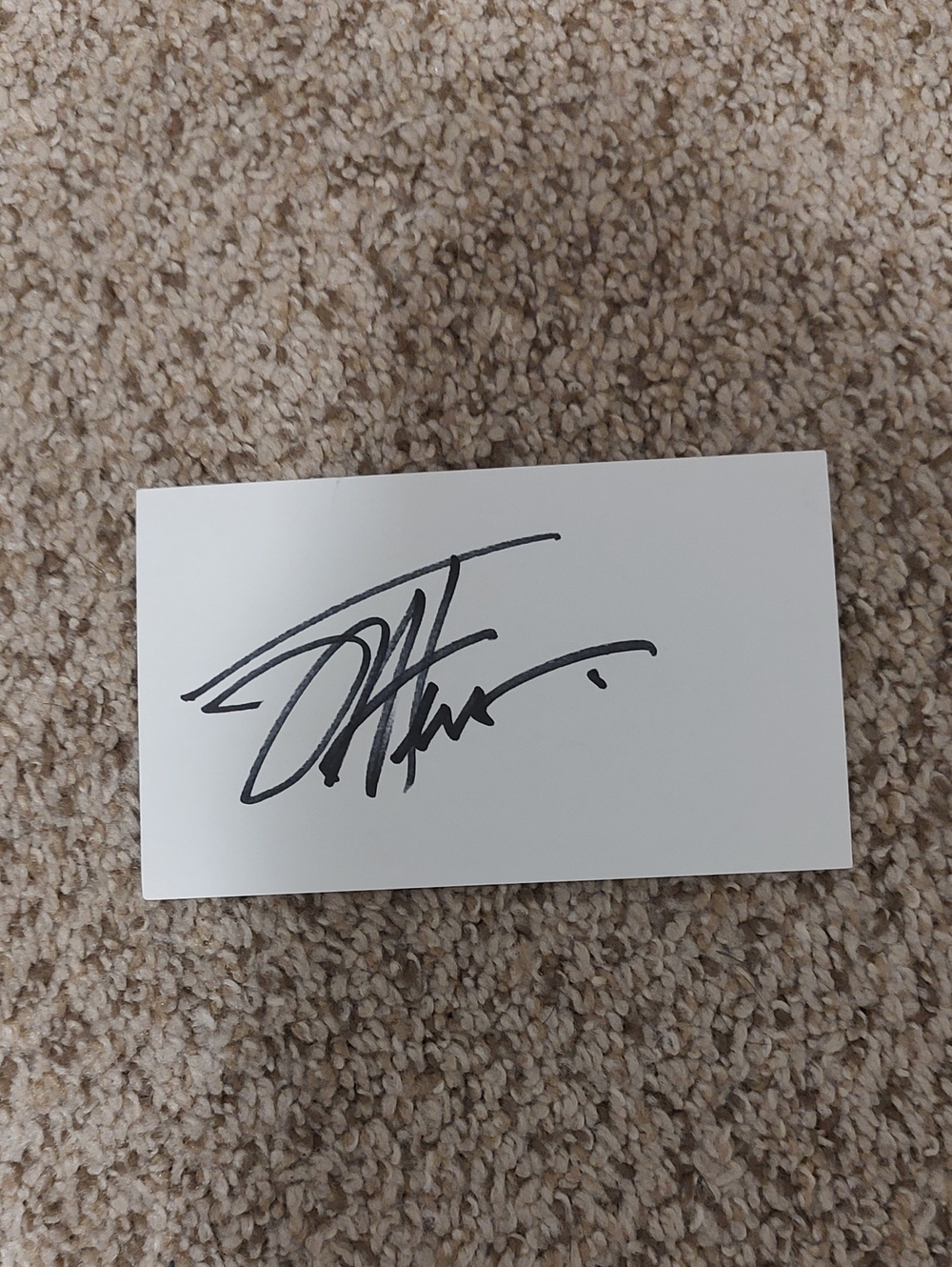 Ty Herndon Autographed Index Card